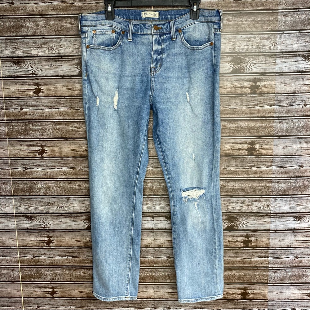 Madewell- Distressed Slim Boyjean Jeans